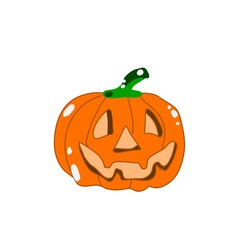 Happy Halloween Pumpkin Character Illustration