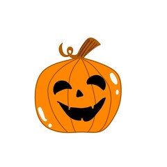 Funny Cartoon Pumpkin Jack O Lantern Face