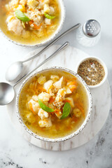 Homemade cauliflower soup
