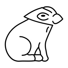 vector illustration of a cat civet