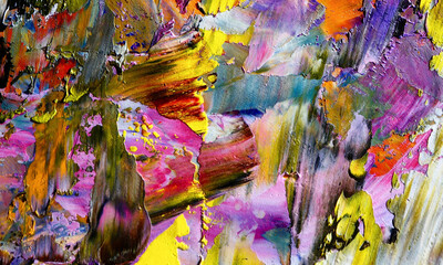 Abstract art background . Hand painting artwork on canvas .