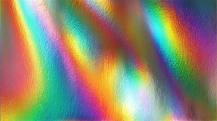 Textured, colorful diagonal prism light with bands of various bright hues