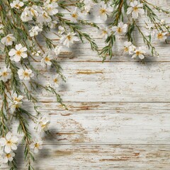 light and airy springtime background in wood texture