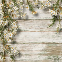 light and airy springtime background in wood texture