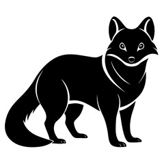 Bush Dog vector clean black silhouette design white background