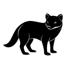 Bush Dog vector clean black silhouette design white background