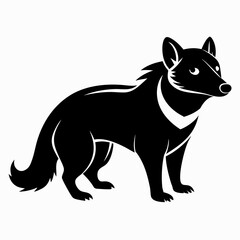 Bush Dog vector clean black silhouette design white background