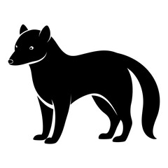 Bush Dog vector clean black silhouette design white background