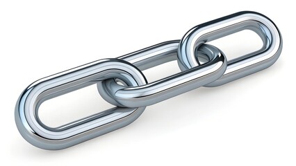 Obraz premium Link 3d icon illustration isolated on transparent background. 3d Hyperlink icon. Single chain link. Link status.