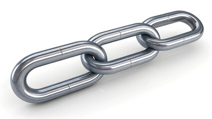 Obraz premium Link 3d icon illustration isolated on transparent background. 3d Hyperlink icon. Single chain link. Link status.