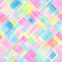 Colorful Abstract Pastel Geometric Pattern with Diagonal Lines.