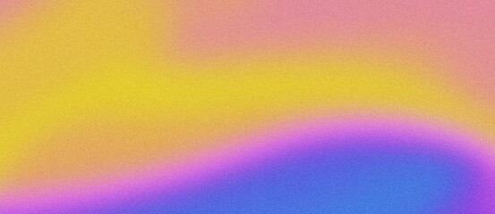 purple pink yellow blue grainy gradient background, abstract noisy texture poster banner header cover design