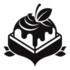 chocolate vector clean black silhouette design white background