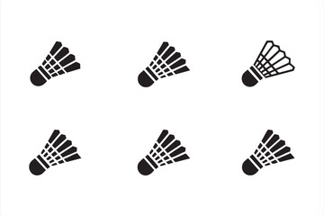 Badminton shuttle symbol pack for recreation, leisure, and fitness themes