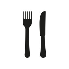 Fork And Knife Solid Icon. Dining And Culinary Utensils Silhouette Symbol. Eating, Restaurants, And Table Etiquette. Isolated Vector Illustration