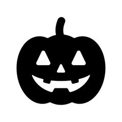 An illustration depicting a black icon of Halloween scary holiday attributes on a white background