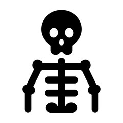 An illustration depicting a black icon of Halloween scary holiday attributes on a white background