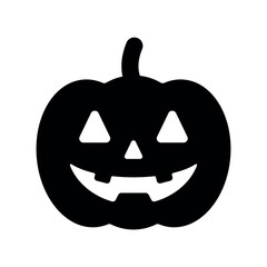 An illustration depicting a black icon of Halloween scary holiday attributes on a white background
