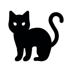 An illustration depicting a black icon of Halloween scary holiday attributes on a white background