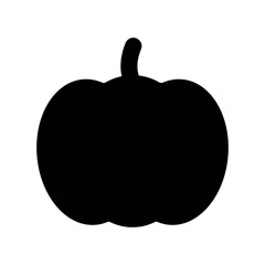 An illustration depicting a black icon of Halloween scary holiday attributes on a white background