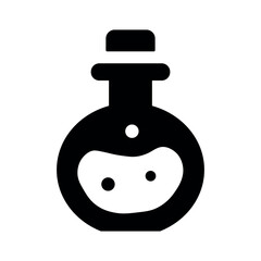 An illustration depicting a black icon of Halloween scary holiday attributes on a white background