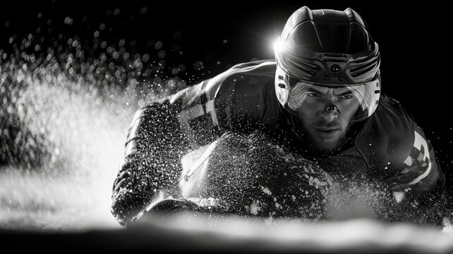 Speed and determination in para ice hockey sledge competition on ice