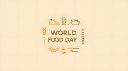 Obraz premium Flat Design Poster for World Food Day Celebration