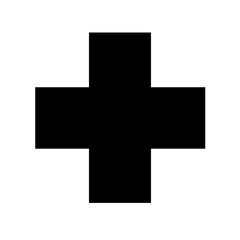 Obraz premium Medical Cross Solid Color Fill Icon