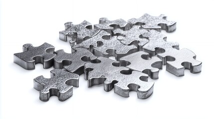 Missing pieces of a jigsaw puzzle symbolize a challenging business problem that requires teamwork and a collaborative solution