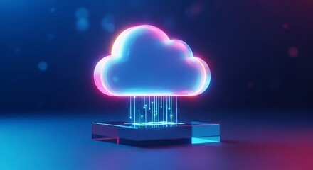 Luminous Cloud Ascends Above Platform A Digital Beacon Modernity s Glow Cyber Dreams and the Promise of Connectivity