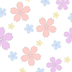 seamless pattern with flowers, flower pattern, flower background, vector of flower pattern 