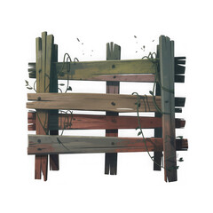Fototapeta premium 3d rendered barricade isolated on transparent background