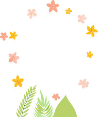 Summer Flowers Background with Tropical Blossoms and Nature Vibes