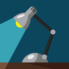 table lamp simple, vector illustration 