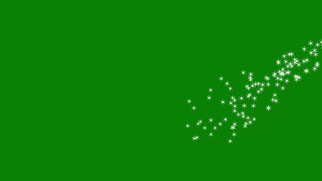 Green Screen Sparkle Stars Animation 4K Twinkling Magic Light Effect Shining Glitter Burst Doodles Starry Sky Twinkle Glow Retro Flash Motion Graphics for Festive or Fantasy Video Background Use