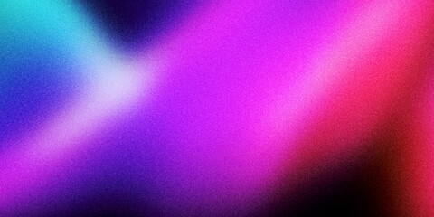 Bright abstract gradient background in pink purple and blue glowing tones with soft smooth blur and grainy noise texture
