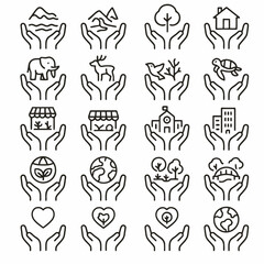 Protecting Our Planet A Collection of Environmental Icons