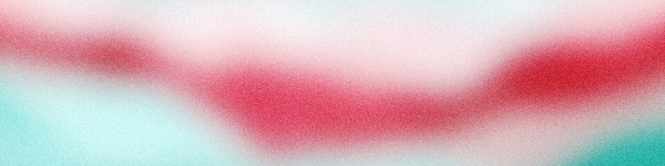 Abstract background with grainy noise blur texture and red white teal gradient soft glowing tones