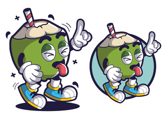 Coconut cartoon character illustration
