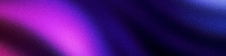 Deep abstract gradient background with grainy noise texture in dark blue and purple smooth blurry wave design