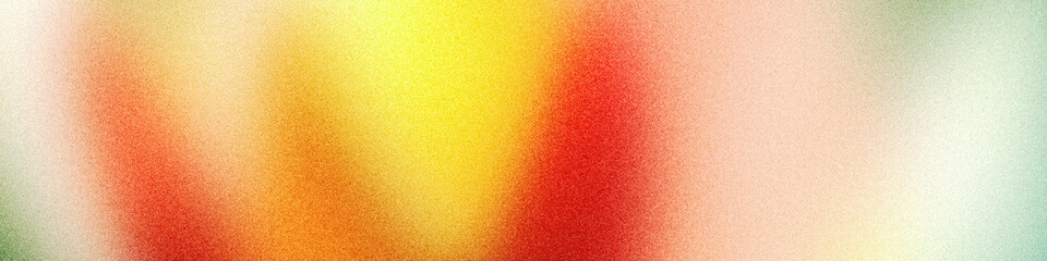 Blurred abstract gradient background with grainy noise texture in warm yellow orange and red smooth soft tones