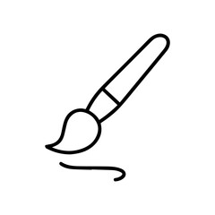 Line icon brush drawing vector on a white background Vector icon on a white background