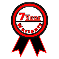 Seven-Year Warranty Badge Transparent Background 