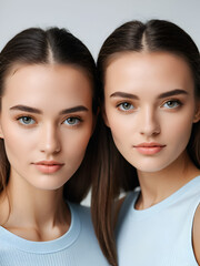 picture of twins people close up portrait