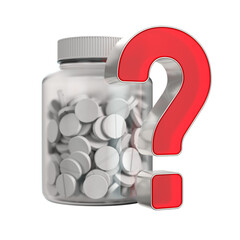 Selection drug on white background. Isolated 3D illustration
