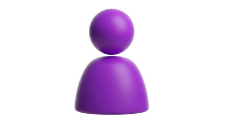 Isolated purple avatar for social media network profile design with person silhouette