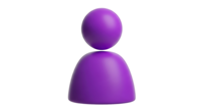 Isolated purple avatar for social media network profile design with person silhouette