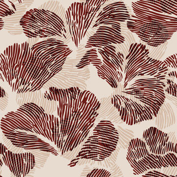 Seamless abstract Organic Shapes with Linear Texture Pattern background