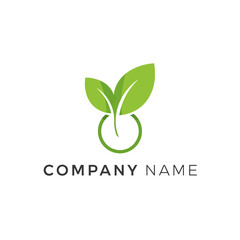 Minimalist Green Leaf Logo Design for Eco-Friendly Brands and Sustainable Initiatives.