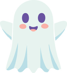 Obraz premium a cute ghost laughing